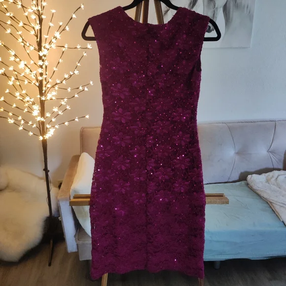 Connected Apparel Sequin Midi Formal Dress - Picture 2 of 4